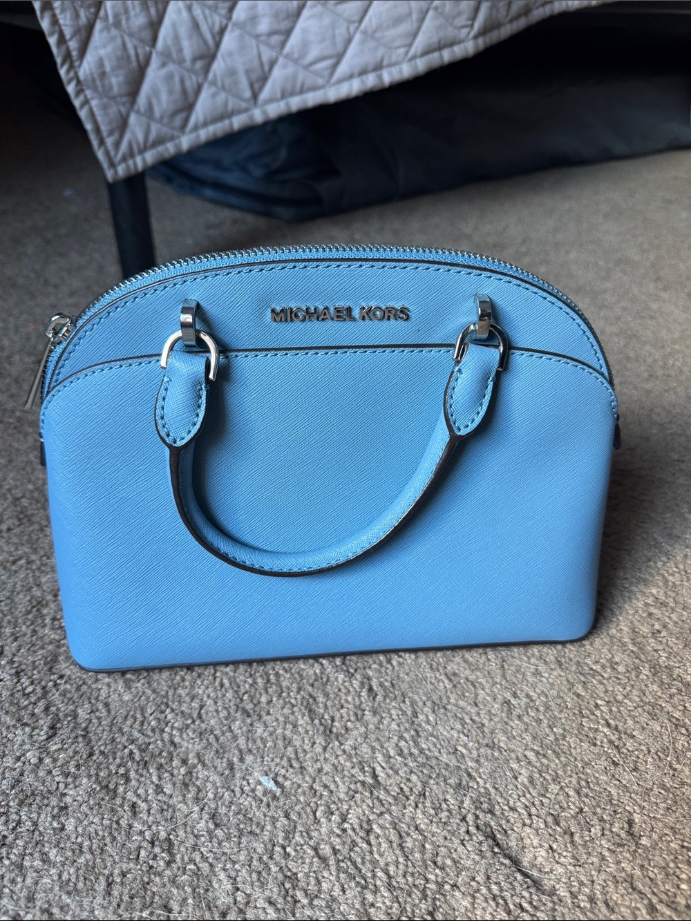Michael Kors Sky Blue Mini Dome Satchel
